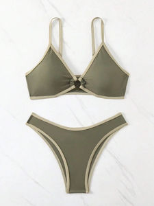 Micro bikini halter para mujer, traje de baño sexy, conjunto de bikini brasileño, tanga, biquini, trajes de baño azules, ropa de playa femenina. - Product Image 4