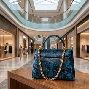 Bolso de Mano de Cuero Genuino para Mujer, Diseño Clásico y Elegante, con Asa Superior Desmontable y Bolsillo para Teléfono Celular - Product Image 2