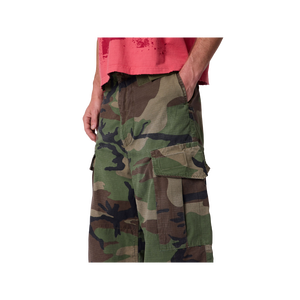 Men's <b>Camouflage</b> <b>Cargo</b> Pants Loose Fit Mid Waist Cotton Casual Style Summer Wear With Pockets - Product Image 6