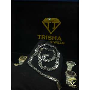 Cadena Cubana Estilo Hip Hop Miami en Plata de Ley 925 con Diamantes Moissanite VVS, Joyería para Hombre de Trisha Jewels - Product Image 3