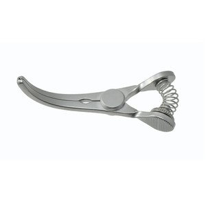 Pinzas de Bulldog Curvas GLOVER con mandíbulas DeBAKEY, longitud total 5.1cm, 6.4cm, 8.9cm, 12.1cm, instrumento cardiovascular ZETOMEDPRO - Product Image 1