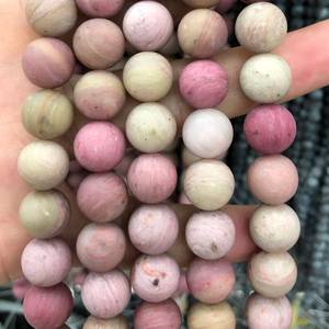 Cuentas de Rodonita Mate, Cuentas Redondas de Piedra Preciosa Natural para la Fabricación de Joyas y Manualidades DIY - Product Image 3