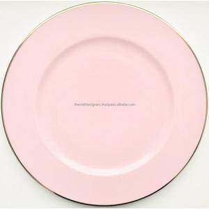 Assiettes rondes rouges personnalisées en métal pour anniversaires, la Saint-Valentin, fêtes et décoration de table - Product Image 2