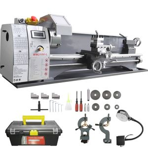 Tour à métaux de précision de table 211 mm x 750 mm, 0-2500 tr/min, 750W, vitesse variable continue, pour métaux et métallurgie - Product Image 1