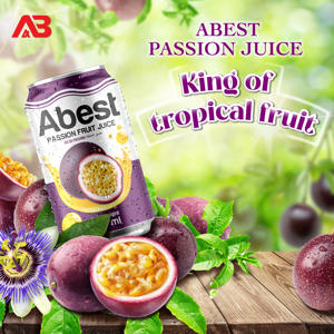 น้ำเสาวรสตรา Abest รสชาติสดชื่นจากธรรมชาติ บรรจุกระป๋อง 330 มล. รับผลิตแบรนด์ส่วนตัว - Product Image 1