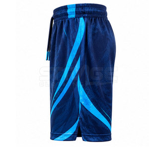 Shorts de basketball respirants et écologiques Performance Fit, avec blocs de couleur personnalisés, en tissu léger pour l'entraînement sportif - Product Image 3