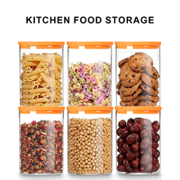 Boîtes de rangement hermétiques empilables transparentes pour aliments Couvercles en verre trempé pour aliments au micro-ondes pour l'organisation de la cuisine