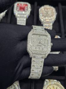 Reloj Mecánico Automático para Hombre, Edición Limitada con Números Romanos, Acero Inoxidable, Cuadrado, de Lujo, Estilo Hip Hop, con Moissanita, Analógico - Product Image 4