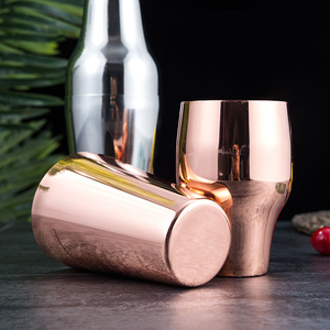 Shaker à cocktails Boston jetable en métal rose doré 650 ml pour barman et matériel de bar - Product Image 4