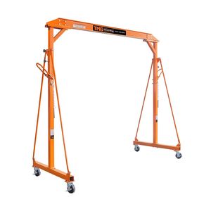 Gru a portale interamente in acciaio ad altezza regolabile, portata 8 tonnellate, blocco automatico, min. 95 pollici Altezza massima 142 pollici. Ruote Girevoli con Blocco Altezza TMG AGC - Product Image 6