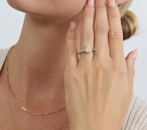 Anillo de Oro Chapado con Diamantes Cultivados en Laboratorio, Diseño Nuevo, Corte Brillante, Certificado IGI, para Compromiso, Boda, Aniversario, para Mujer - Product Image 3