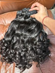 Cheveux Indiens Remy 100% Vierges Double Drawn, Bouclés Naturels, Blanchis, de Qualité Supérieure, Provenant d'un Donneur Unique, Tissage Double Façonné à la Machine, Vente en Gros - Product Image 3