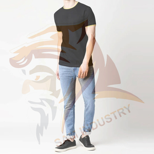 T-shirt décontracté pour homme en coton tricoté respirant, séchage rapide, 100% coton, écologique. - Product Image 4
