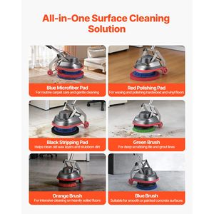 Máquina Fregadora de Pisos Comercial de Uso Pesado - Pulidora y Abrillantadora de Pisos Eléctrica de 2 Ruedas y Pulidora de Alfombras Max 19 - Product Image 6