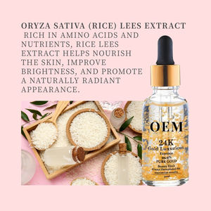 Suero Antienvejecimiento con Oro 24K Q10 de Marca Privada, Esencia Facial Reafirmante, Iluminadora e Hidratante, Fabricación OEM ODM - Product Image 2
