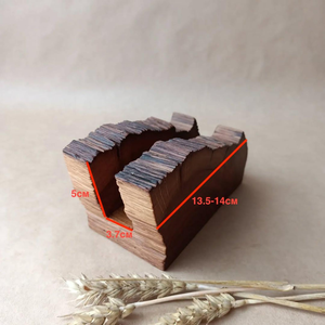 Handmade <b>Reclaimed</b> Wood Napkin Holder Rustic Modern Design Durable Tabletop Stand for Home Office Kitchen Dining Kitchen Restaur - Product Image 3