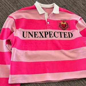 Camisetas Polo Casuales de Moda 2026, Holgadas, con Logotipo Personalizado, Estilo Urbano, con Bloques de Color en Contraste y Rayas Estampadas - Product Image 6