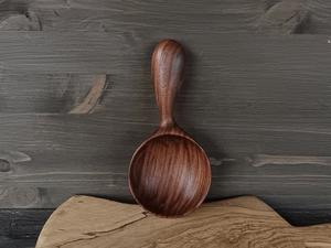 Cuillère à thé en bois faite à la main, cuillère doseuse en bois naturel pour café et sucre, finition polie, accessoire de cuisine - Product Image 2