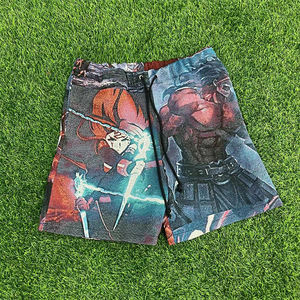 Shorts décontractés pour hommes, style streetwear, design anime personnalisé, coupe ample - Product Image 6