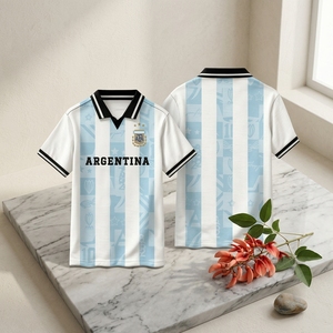 เสื้อโปโลฟุตบอลทีมเรโทร ระบายอากาศได้ดี เหมาะสำหรับการแข่งขันและสวมใส่ในชีวิตประจำวัน - Product Image 1
