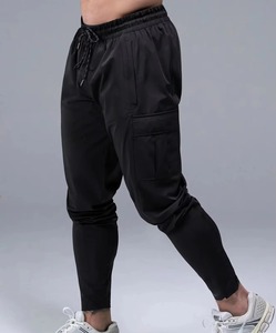 Pantalon de jogging en toile pour homme, décontracté, sportswear, coupe large, taille mi-haute, pour la gym - Product Image 3