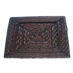 Set de table en rotin naturel tressé écologique blanchi, assiettes de présentation en osier fabriquées par des artisans vietnamiens, décoration de table durable - Product Image 4