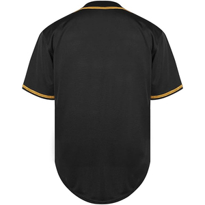 Maillot de baseball quotidien en tissu respirant, manches courtes, fermeture boutonnée intégrale, coupe ample, coutures soignées pour événements sportifs décontractés - Product Image 3