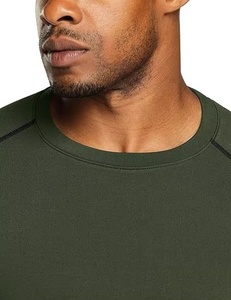 Light Weight Slim Fit <b>Compression</b> <b>Shirts</b> Solid Color High Quality Spandex/Polyester Breathable Full Sleeve <b>Men's</b> - Product Image 4