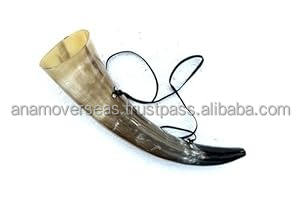 Cuerno vikingo grande que sopla | Trompeta de cuerno de buey hecha a mano para festivales medievales - Product Image 4