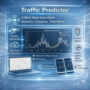 ระบบซอฟต์แวร์จัดการจราจรอัจฉริยะเพื่อการเพิ่มประสิทธิภาพการควบคุมไฟจราจร |   ตัวทำนายการจราจรด้วย AI – มีจำหน่ายสำหรับ OEM - Product Image 1