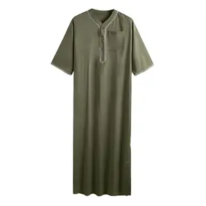 Thobe pour hommes le plus vendu, vêtements arabes islamiques, Kaftan Homme Musulman, Caftan décontracté à capuche, Robe Jubba à manches longues - Product Image 2