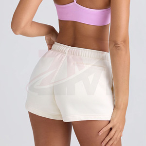 Women’s White <b>Lounge</b> <b>Shorts</b> Premium Soft Fabric High Waist Relaxed Silhouette Summer Comfort Daily Casual Wear <b>Short</b> Pants - Product Image 2