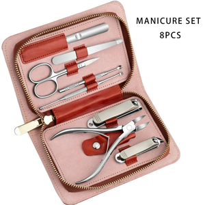 High Quality Stainless Steel Luxurious Infant Adult Manicure Set 5 1 Sharp <b>Nail</b> Clipper Durable Portable Bagged <b>Nail</b> Grooming - Product Image 5