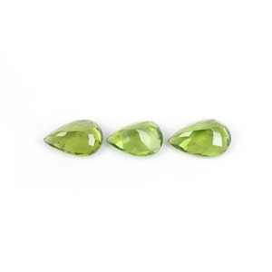 Pierre précieuse de péridot naturel taillée en poire, de haute qualité, facettée, vert olive, pour la fabrication de bijoux - Product Image 2