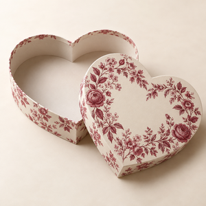 Custom Cream Bouquet Heart Shaped <b>Box</b> for Beauty <b>Favor</b> Set Packaging - Product Image 2