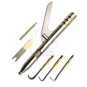 Kit de retrait de couronnes manuel en acier inoxydable, outils chirurgicaux dentaires réutilisables avec poignée ergonomique, instruments de précision pour le retrait de couronnes - Product Image 5