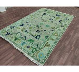 Alfombra de lana anudada a mano con artesanía artesanal atemporal, decoración textil hecha a mano para el hogar, alfombra de lana de pelo cortado a precio económico. - Product Image 2