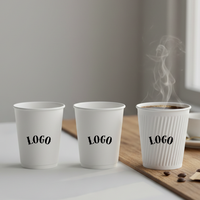 Gobelets en papier jetables avec impression de logo personnalisée pour boissons chaudes et froides