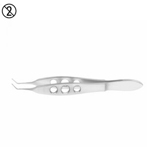 Pinzas Anguladas McPherson 1X2 Dientes, Acero Inoxidable, Instrumento Quirúrgico Oftálmico, Instrumento Desechable de Un Solo Uso - Product Image 3