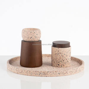 Porte-encens élégant pour le Ramadan avec boîte cadeau haut de gamme, ensemble de brûleur à bakhoor en résine époxy et terrazzo en bois de luxe - Product Image 1