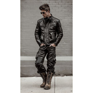 Traje de Motociclismo de Cuero para Hombre, Talla Grande, Verano/Invierno, Ignífugo y Transpirable - Product Image 4