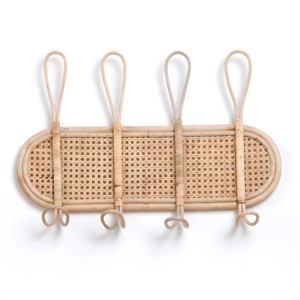 Crochets muraux multi-accroches en rotin durable, best-seller, organisateur de vêtements et d'accessoires - Product Image 6