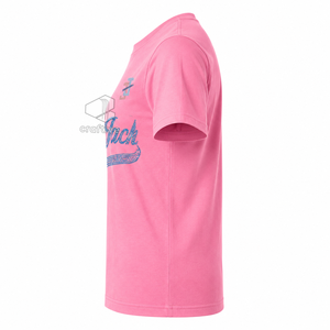 เสื้อยืดผู้หญิง Jack And Jill Of America ประดับเพชร คอวี แขนสั้น สีชมพู ผ้าคอตตอนเจอร์ซีย์ พิมพ์ลายกรีก - Product Image 3