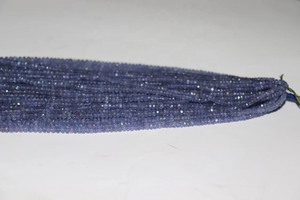 Cuentas Rondelle facetadas de tanzanita natural de 16 pulgadas al por mayor, piedras preciosas naturales de 3-4,5mm - Product Image 5
