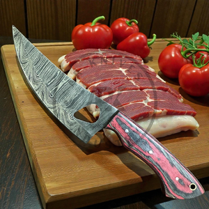 Ensemble de couteaux de cuisine Damas de haute qualité, 7 pièces, ensemble de couteaux de chef professionnels pour cuisines commerciales, poignées ambidextres - Product Image 4