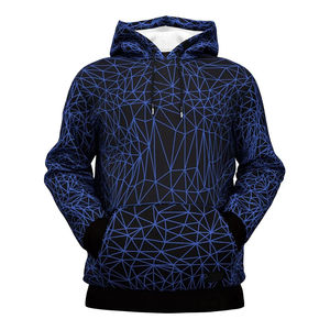 Sweat à capuche unisexe personnalisé en polyester 3D imprimé en relief, écologique, en polaire, pour hommes et femmes, imprimé par sublimation - Product Image 1