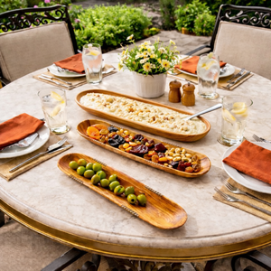 Premium quality serving tray Long oval wood platter Olive wood serving dish Premium <b>snack</b> serving tray Wooden appetizer platter - Product Image 1