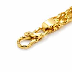 กำไลข้อมือทองคำแท้ 22K สำหรับผู้ชาย |   สร้อยคอทองคำแท้ 916 สีเหลืองทองแบบสองสาย |   เครื่องประดับสไตล์ดูไบสุดหรูสำหรับผู้ชาย - Product Image 4