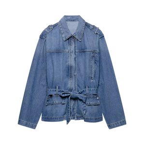 New Spring Women's <b>Denim</b> Jacket Luxury French Temperament Korean Style Casual Outerwear Versatile Fashion <b>Coat</b> Wholesale - Product Image 1