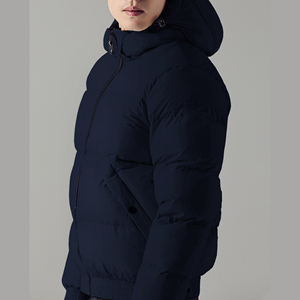 Veste matelassée légère pour homme, bleu marine, de haute qualité, respirante, chaude, pour l'extérieur, décontractée - Product Image 4